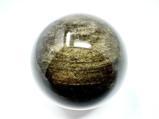 Gold Sheen Obsidian Crystal Sphere 5.4cm