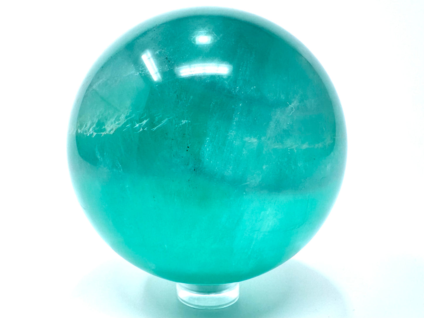 Green Fluorite Crystal Sphere 6.5cm