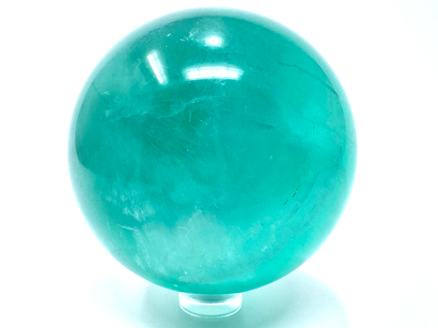 Green Fluorite Crystal Sphere 6.5cm