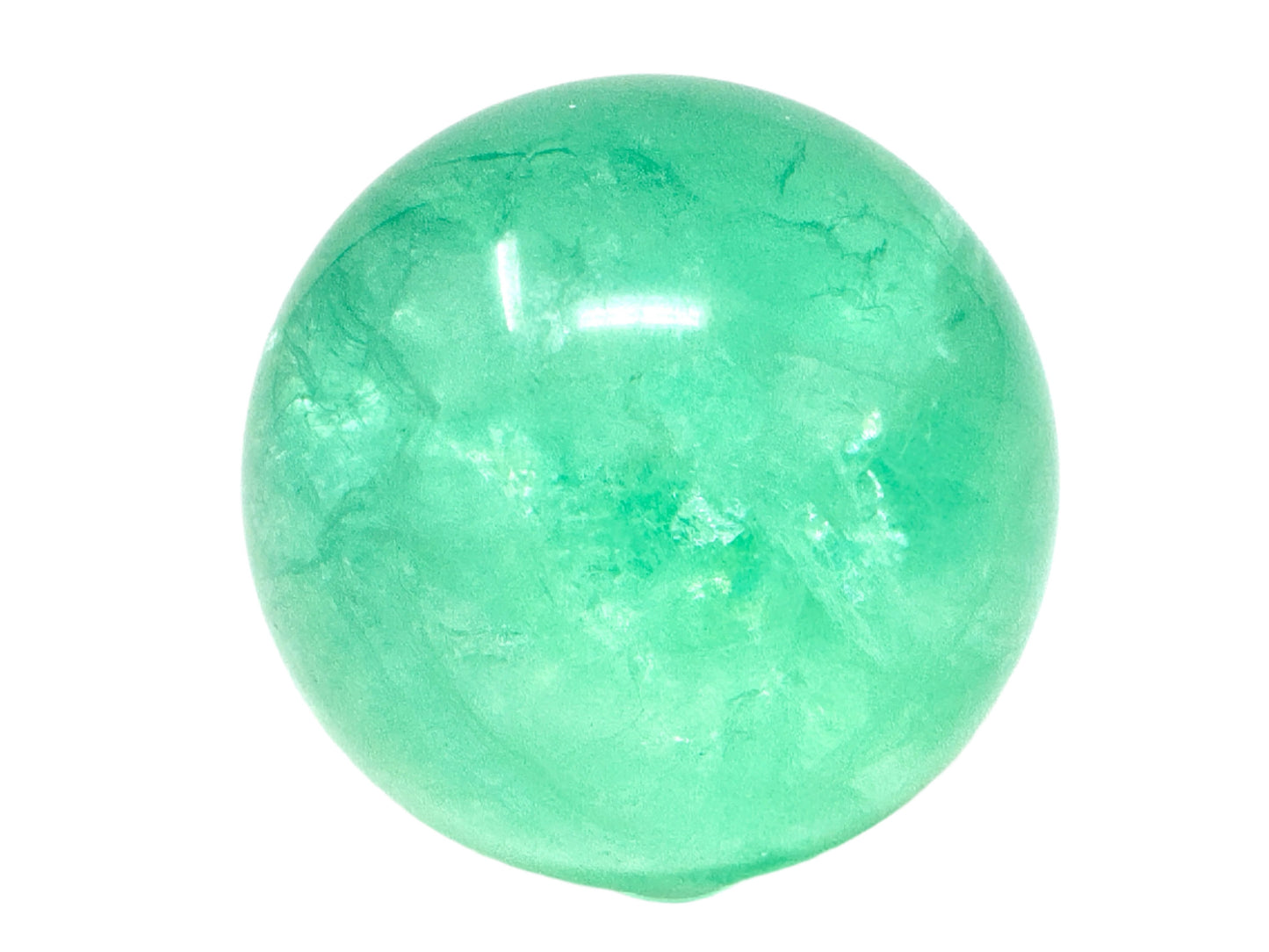 Green Fluorite Crystal Sphere 6.5cm