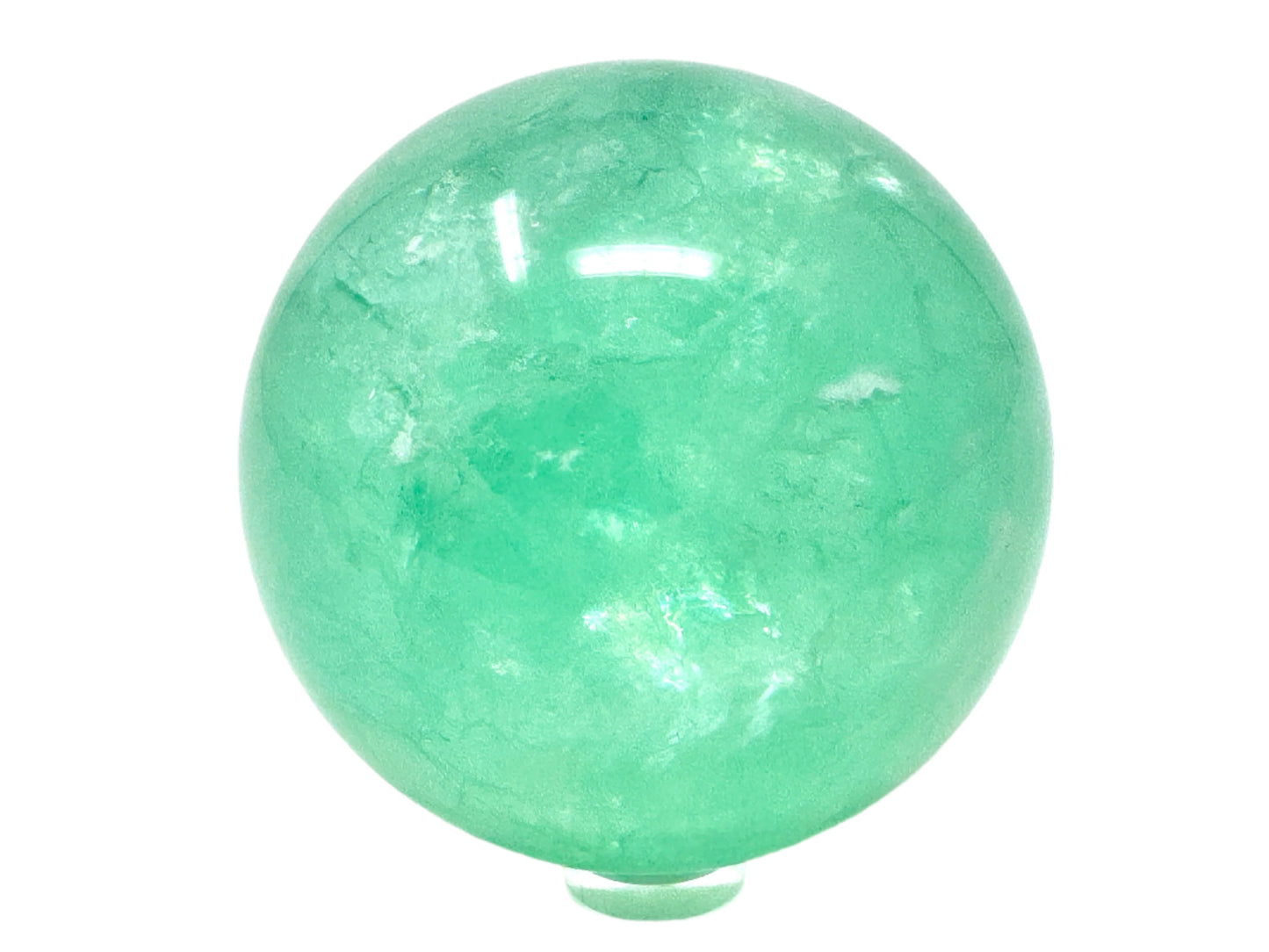 Green Fluorite Crystal Sphere 6.5cm