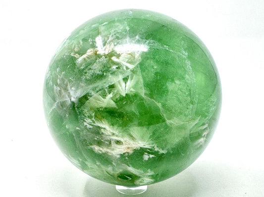 Green Fluorite Crystal Sphere Large 8.3cm