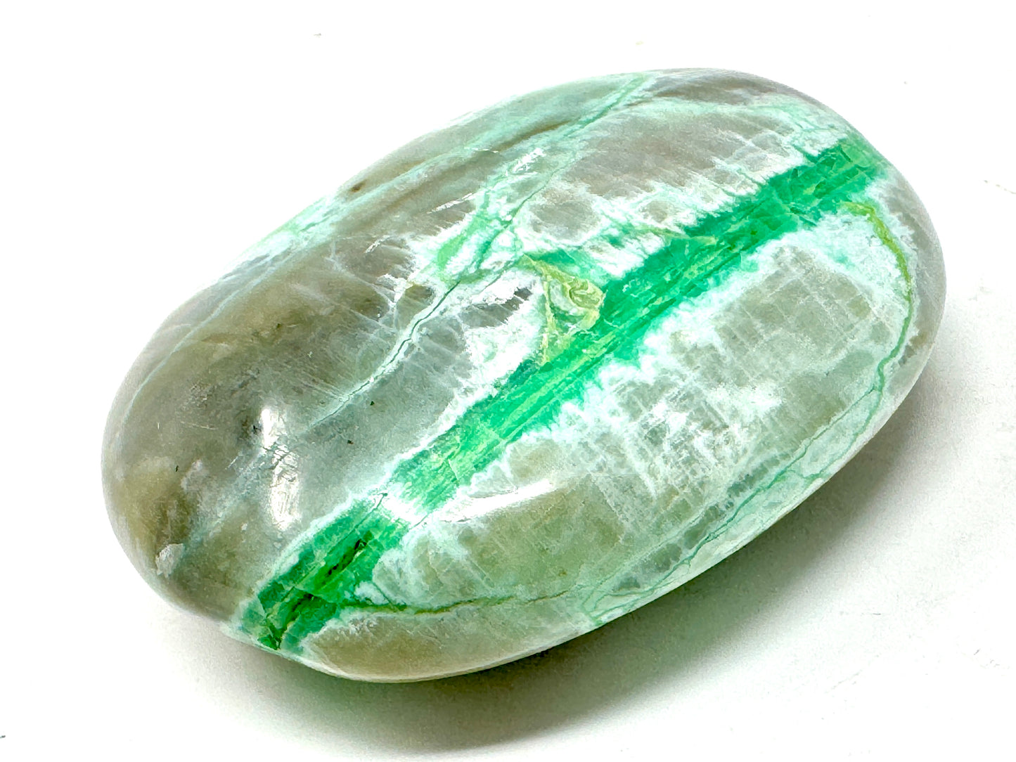 Green Moonstone Crystal Pebble Large 7cm