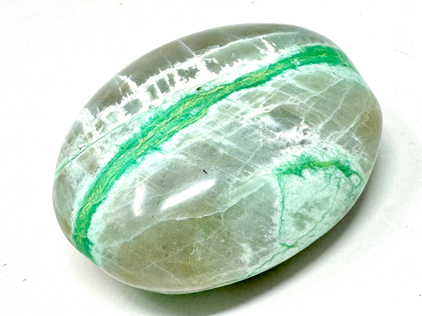 Green Moonstone Crystal Pebble Large 7cm