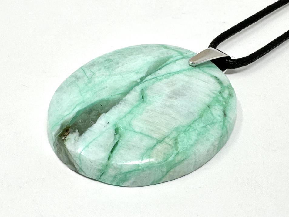 Green Moonstone Pendant Oval 4.1cm