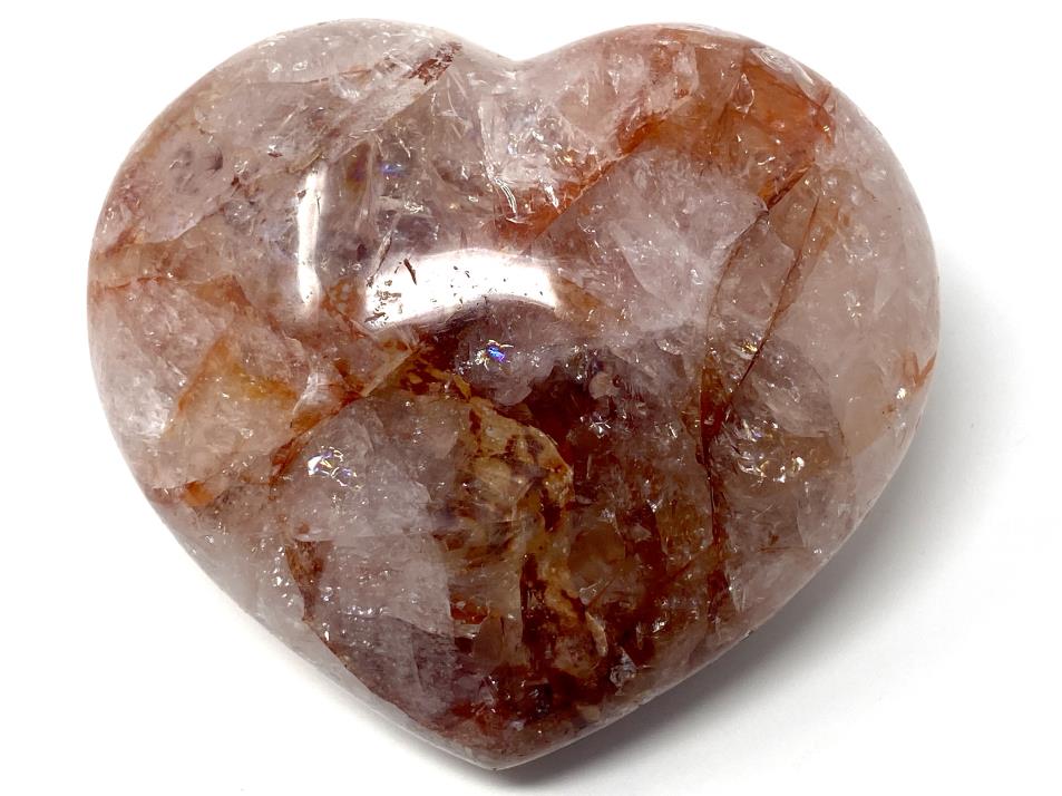 Hematoid Quartz Crystal Heart Large 11.1cm