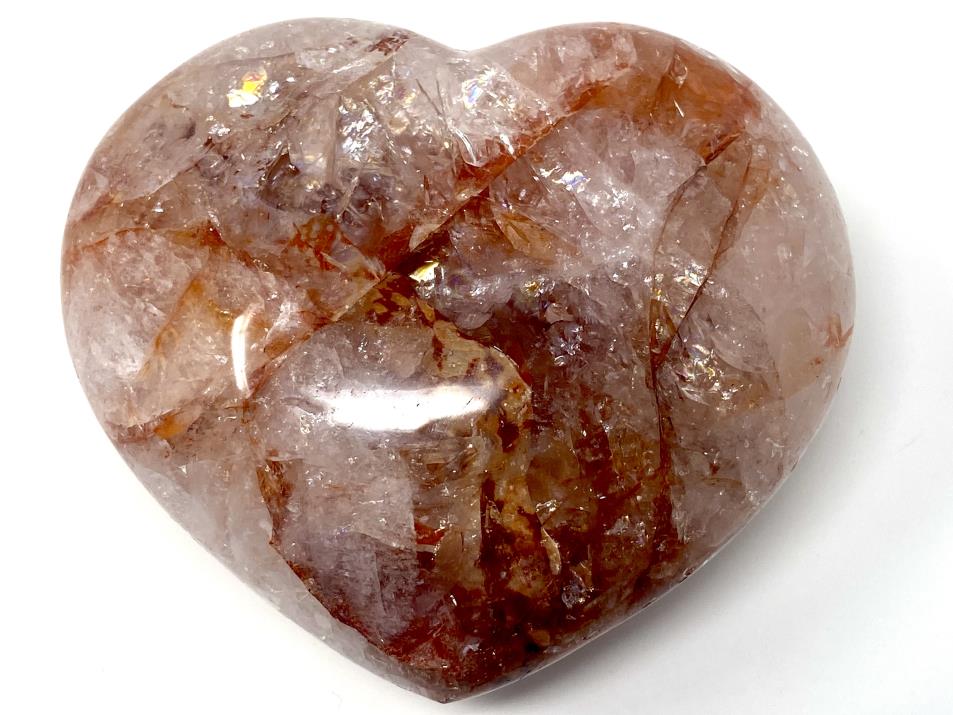 Hematoid Quartz Crystal Heart Large 11.1cm