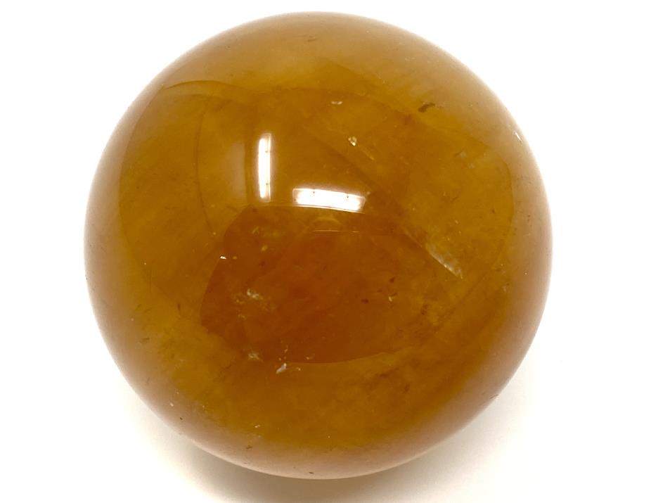 Polished Optical Honey Calcite Crystal Sphere 5.9cm