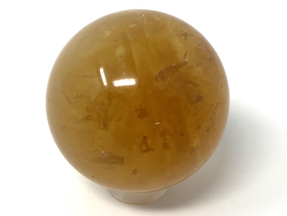 Polished Optical Honey Calcite Crystal Sphere 4cm