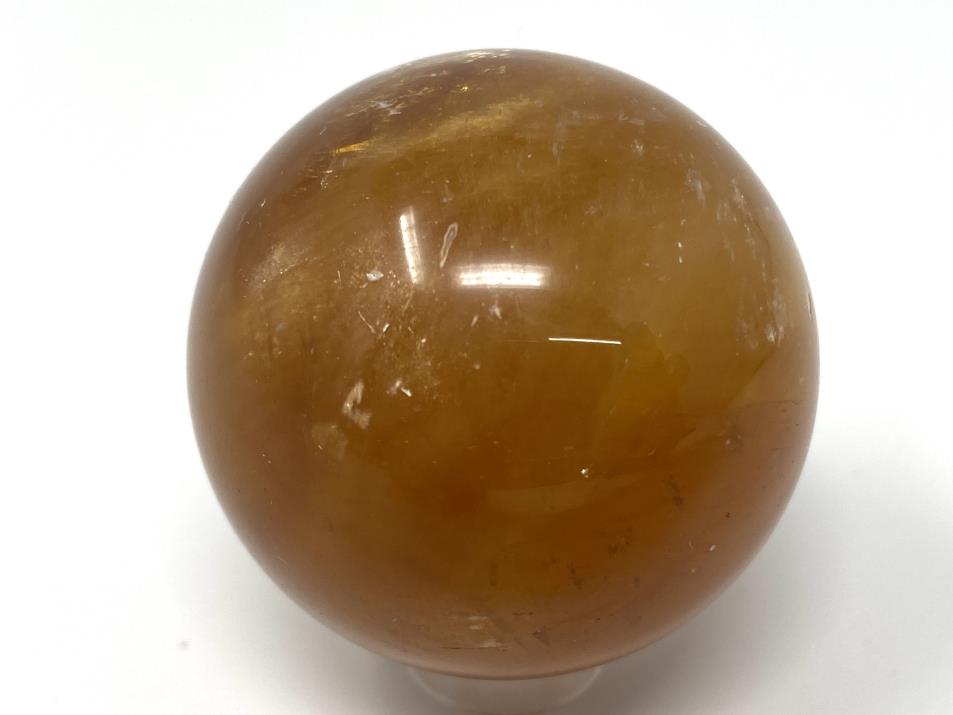 Polished Optical Honey Calcite Crystal Sphere 4.1cm