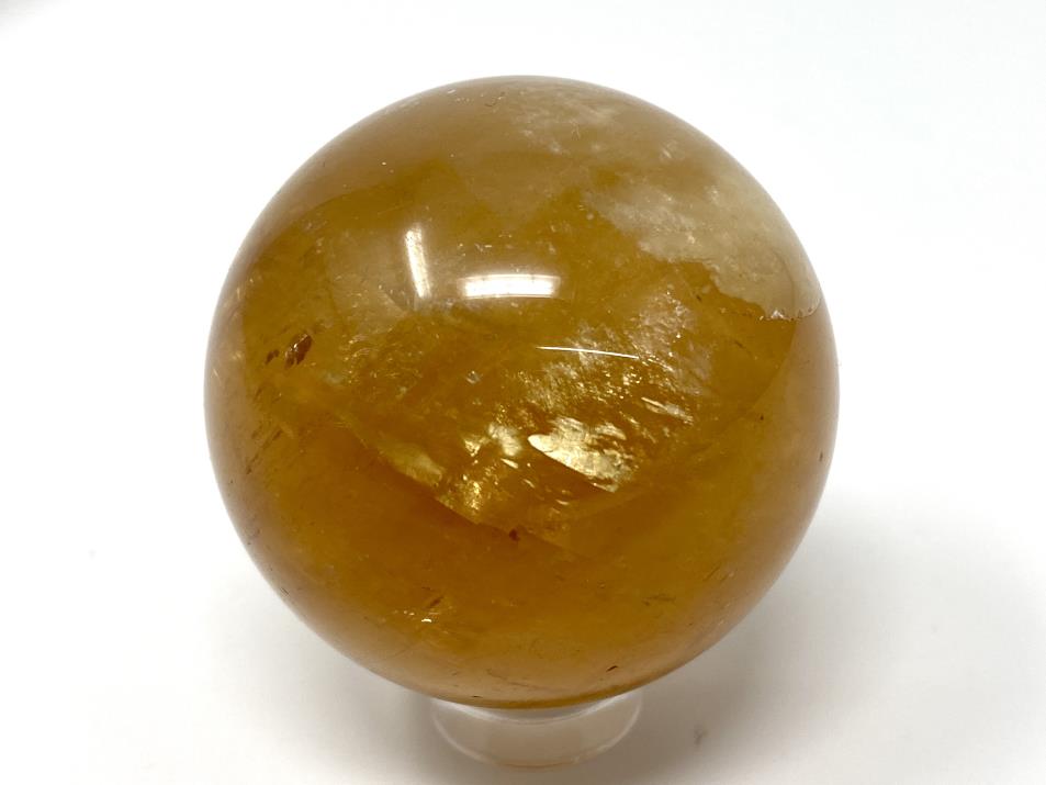 Polished Optical Honey Calcite Crystal Sphere 4.1cm