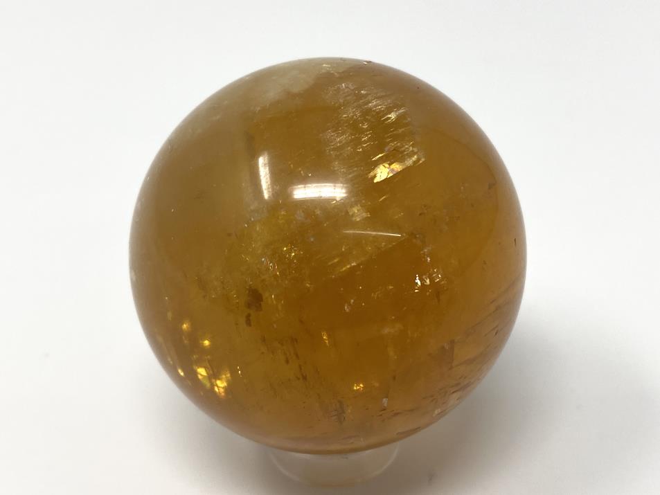 Polished Optical Honey Calcite Crystal Sphere 4.1cm