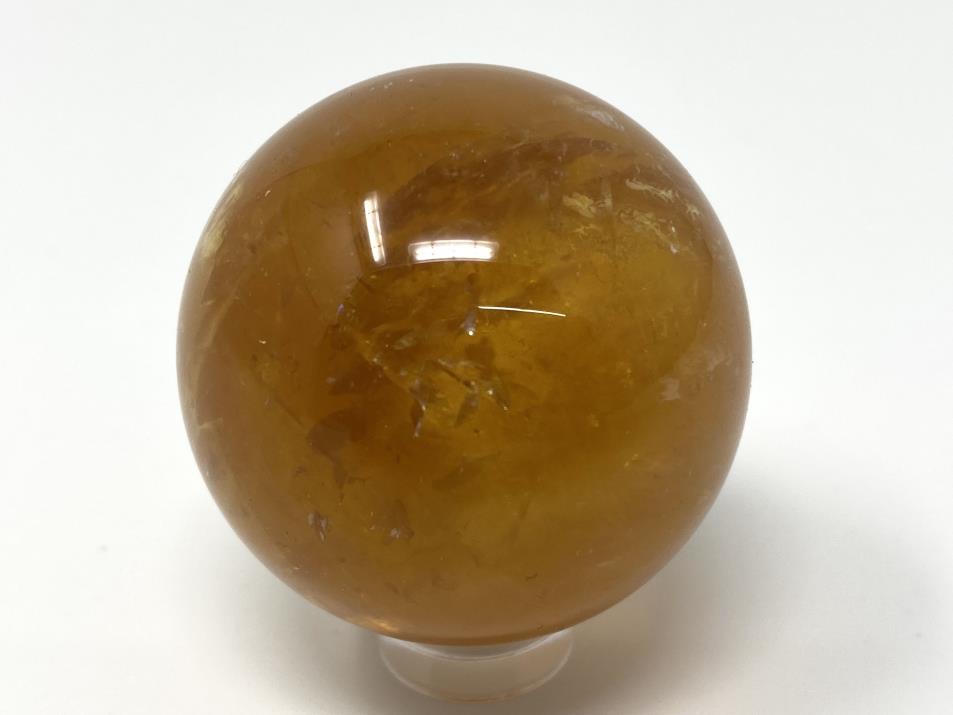 Polished Optical Honey Calcite Crystal Sphere 4.1cm