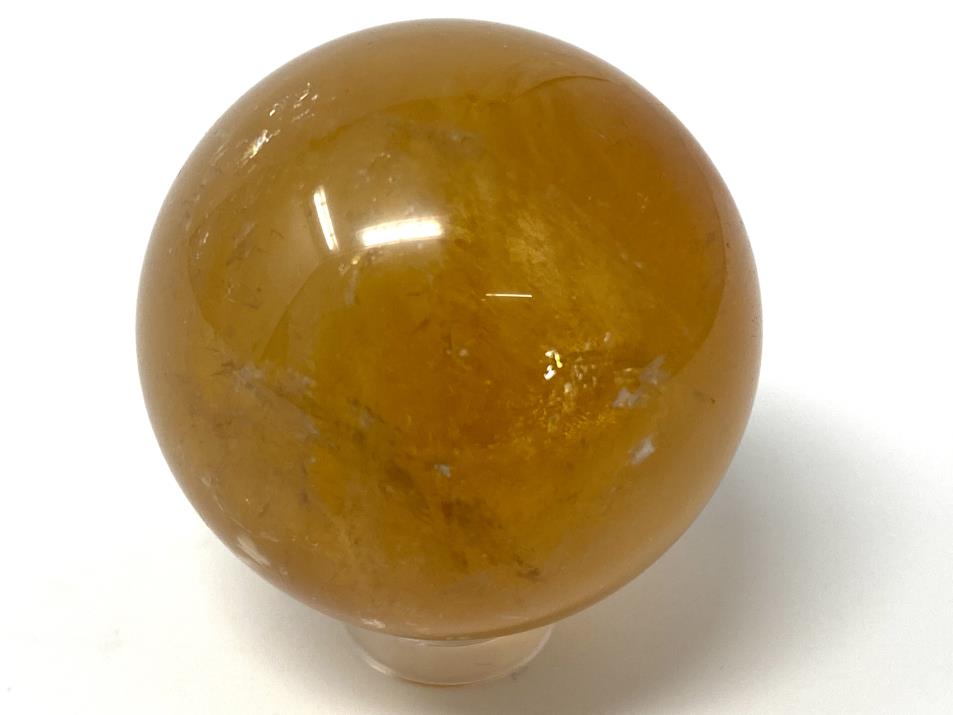 Polished Optical Honey Calcite Crystal Sphere 3.9cm