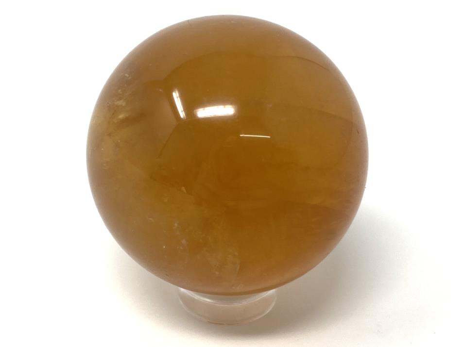 Polished Optical Honey Calcite Crystal Sphere 3.9cm