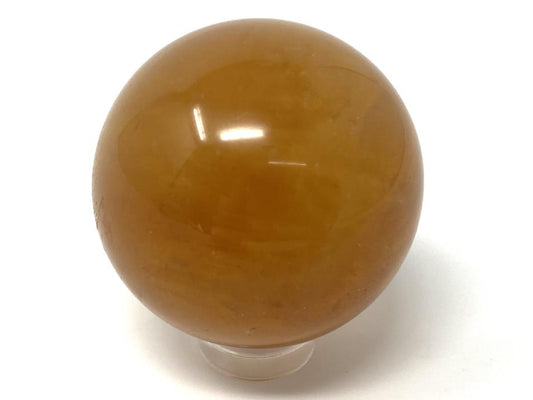 Polished Optical Honey Calcite Crystal Sphere 3.9cm