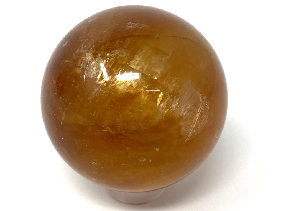 Polished Optical Honey Calcite Crystal Sphere 4.2cm