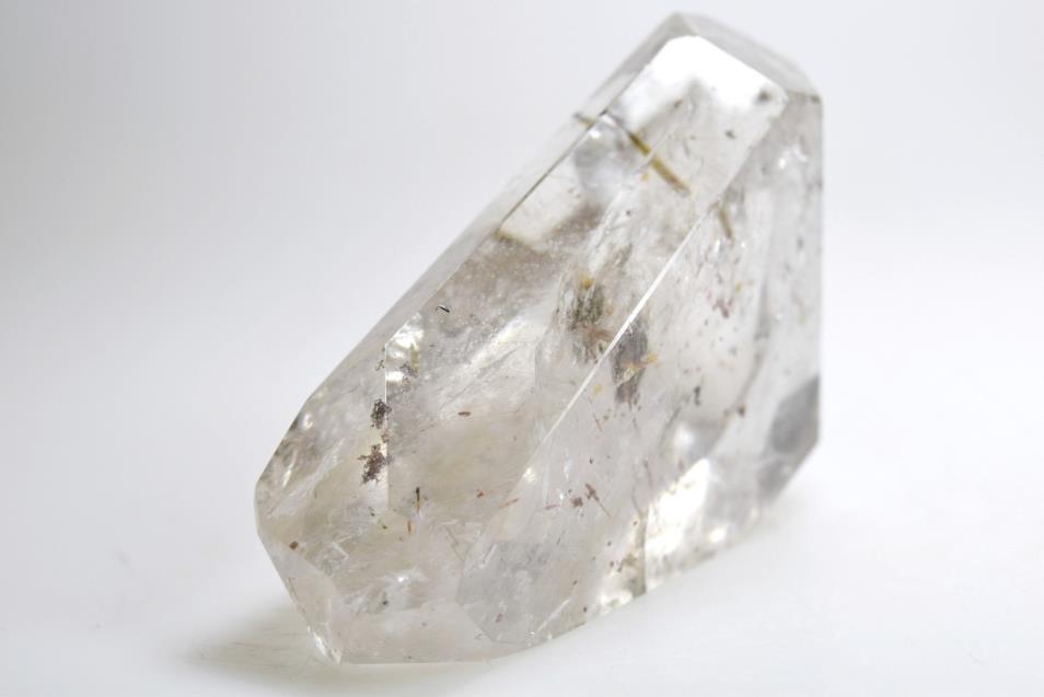 Clear Quartz Crystal Faceted with Mica Inclusions 9.8cm