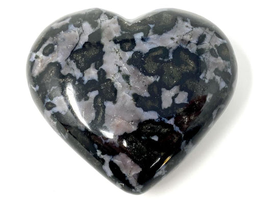 Indigo Gabbro Crystal Heart 7cm