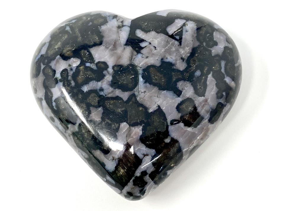 Indigo Gabbro Crystal Heart 6.7cm