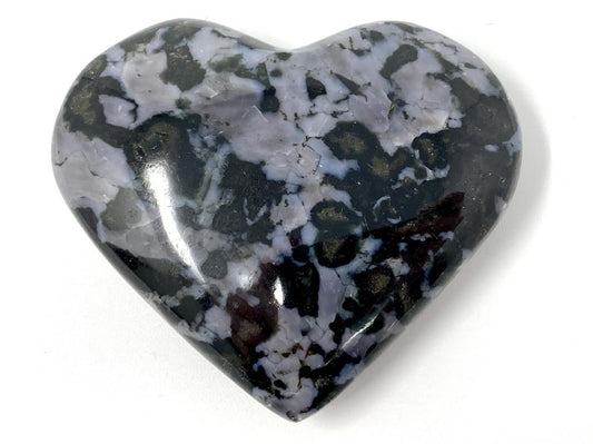 Indigo Gabbro Crystal Heart 6.7cm