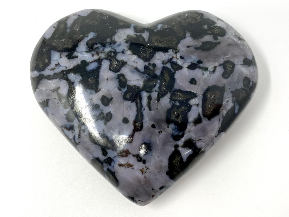 Indigo Gabbro Crystal Heart 6.7cm