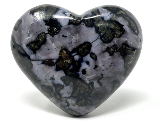 Indigo Gabbro Crystal Heart 6.7cm