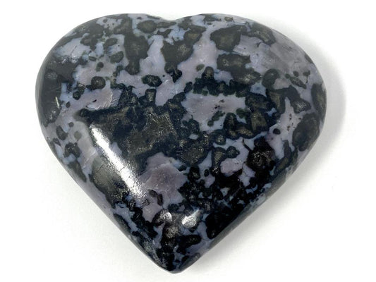 Indigo Gabbro Crystal Heart 7cm