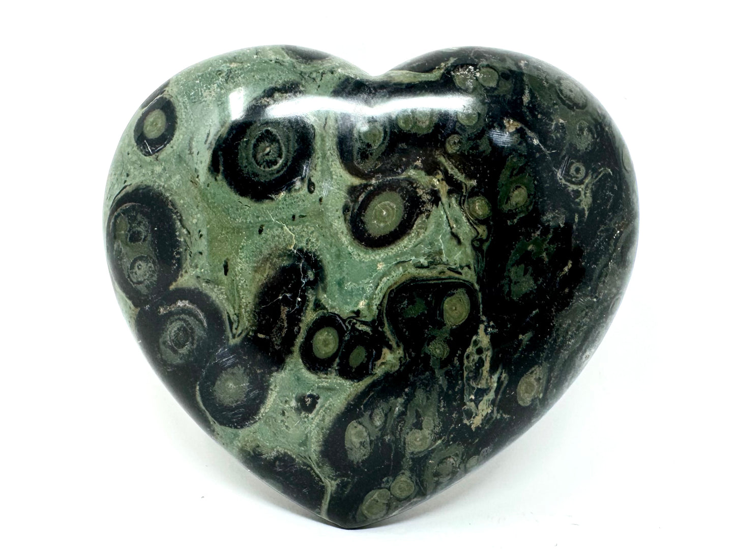 Kambaba Jasper Crystal Heart Large 9.2cm