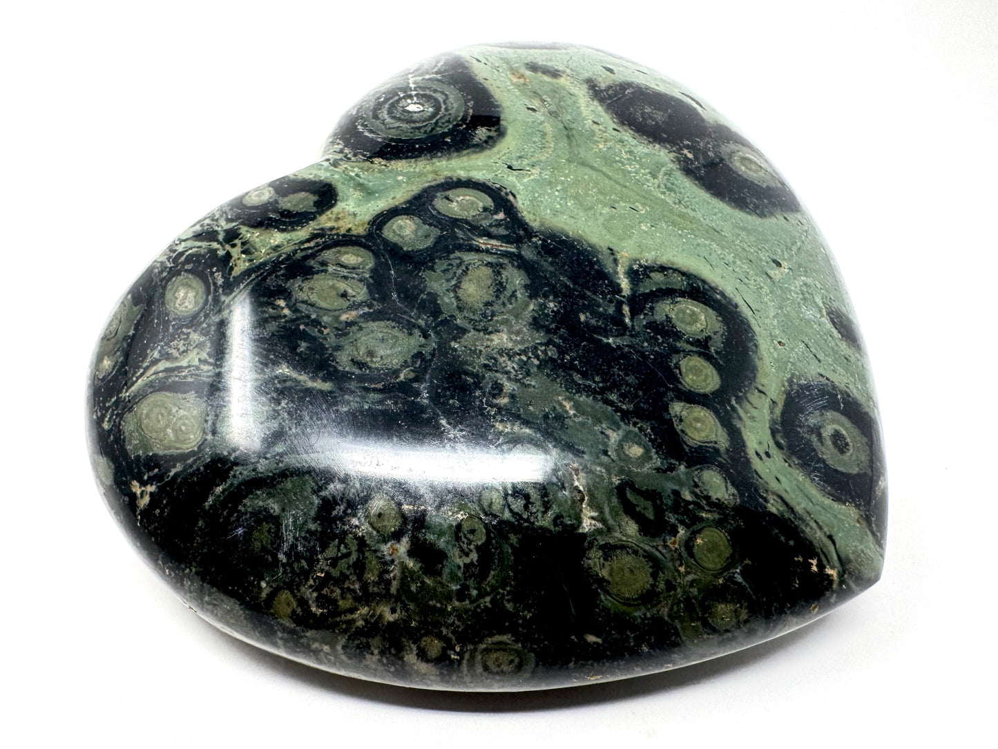 Kambaba Jasper Crystal Heart Large 9.2cm