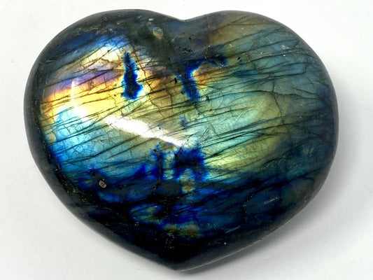 Labradorite Crystal Heart Large 10.5cm