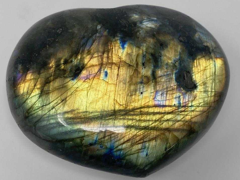 Labradorite Crystal Heart Large 10.5cm