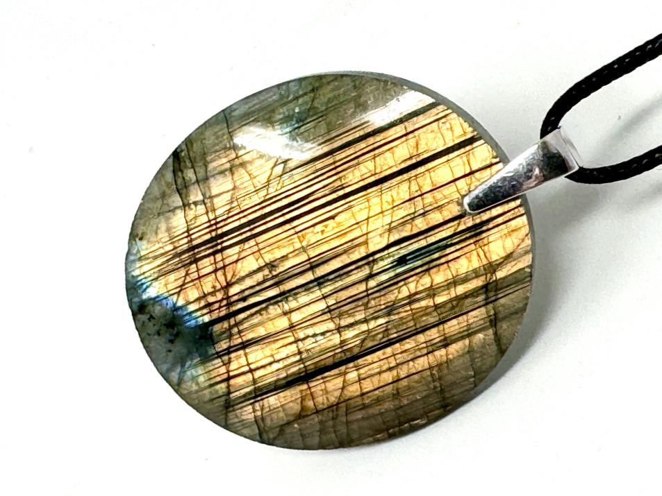 Labradorite Pendant Oval Large 5cm