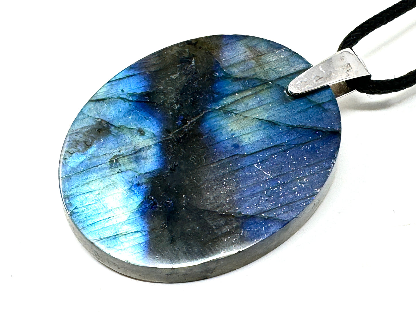 Labradorite Pendant Oval 3.8cm