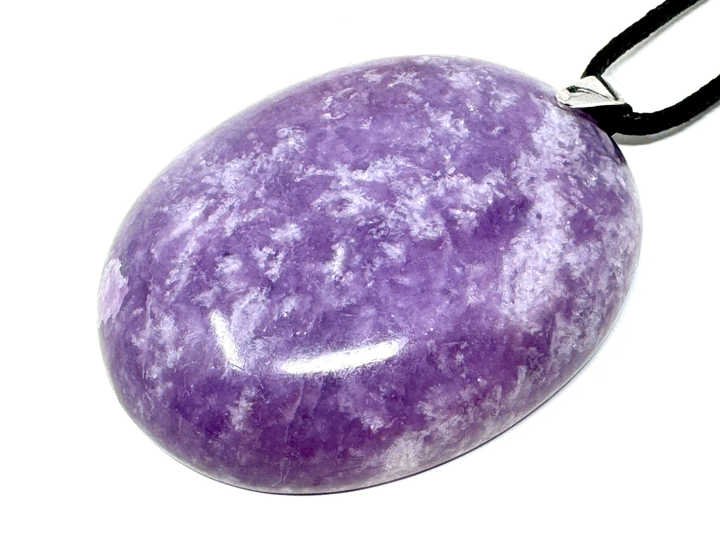 Lepidolite Pendant Oval Large 5.1cm