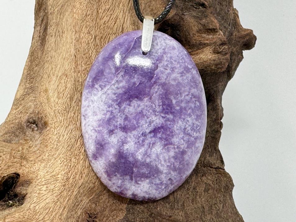 Large Lepidolite Pendant Oval 5cm