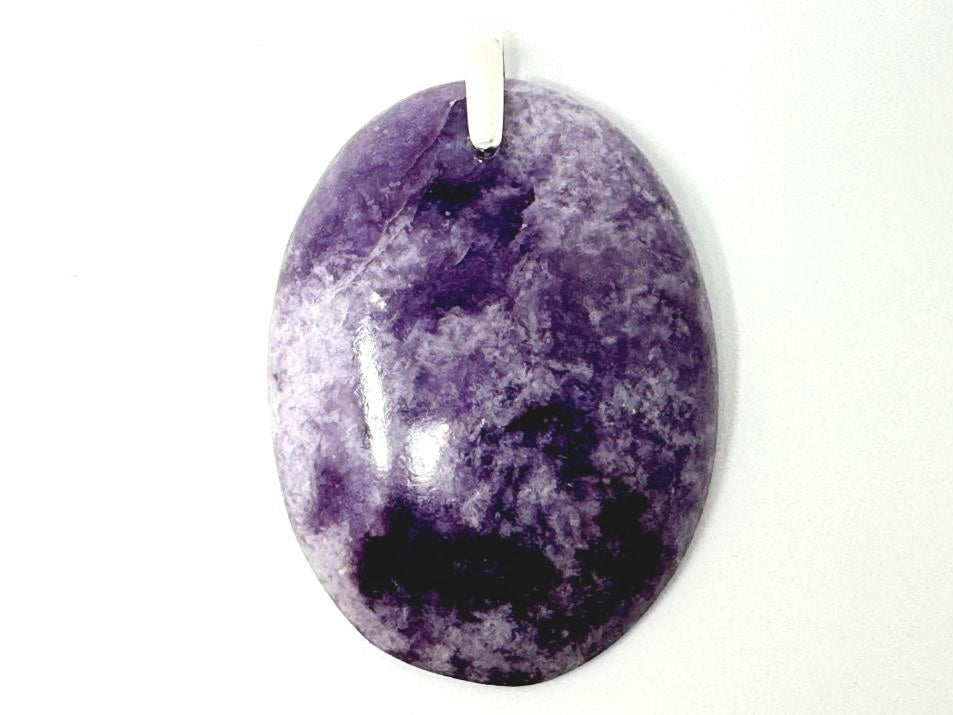 Large Lepidolite Pendant Oval 5cm