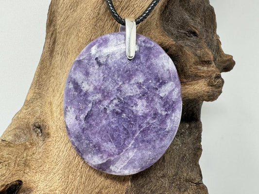 Lepidolite Pendant Oval 4.5cm