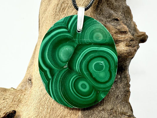 Malachite Pendant Oval 4.6cm