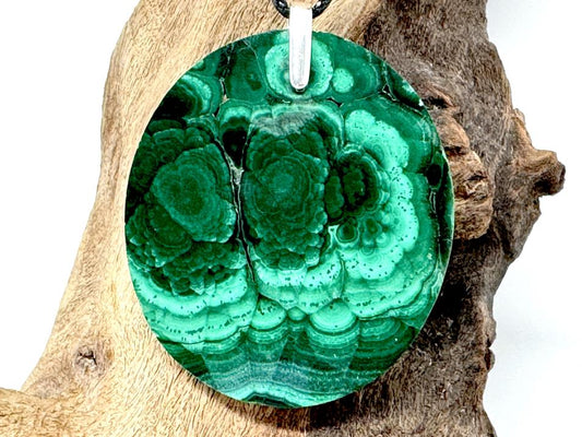 Malachite Pendant Oval Large 5.2cm