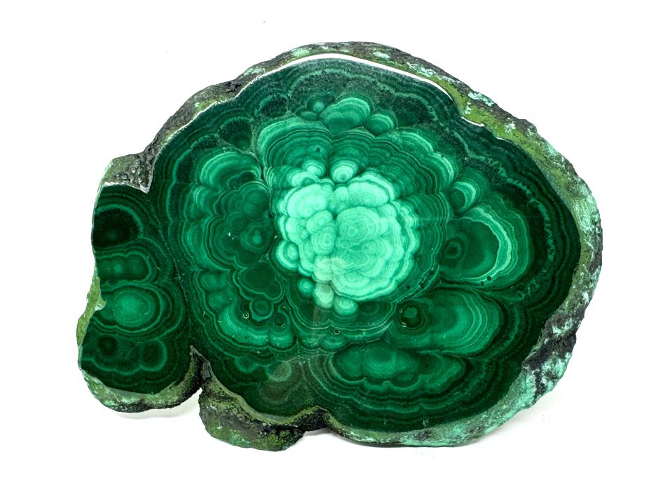 Malachite Crystal Slice 8.5cm