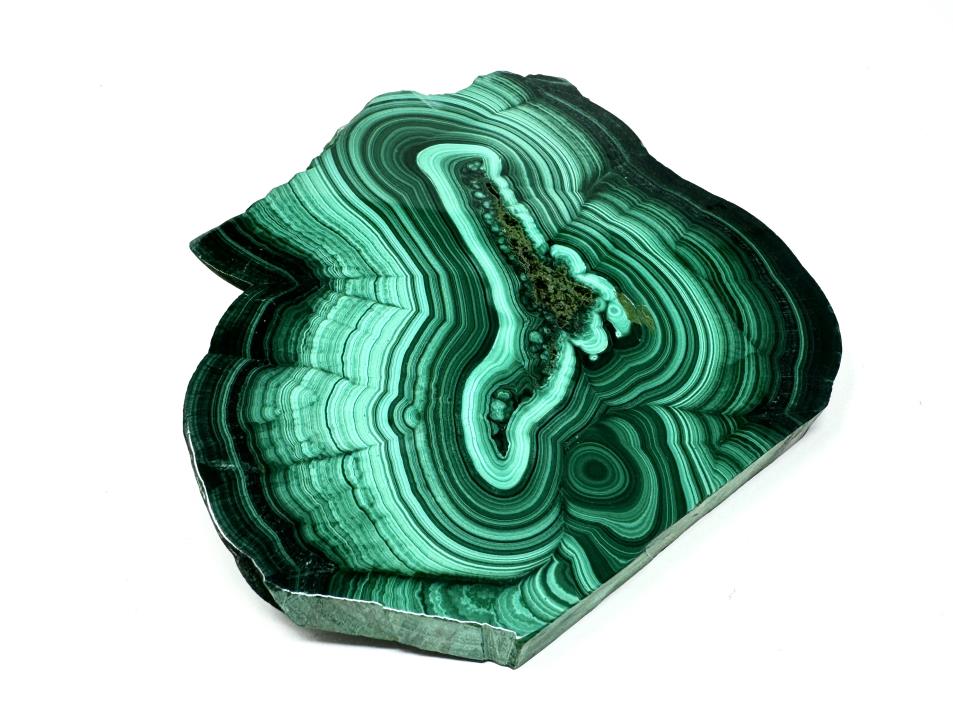 Malachite Crystal Slice 9.8cm