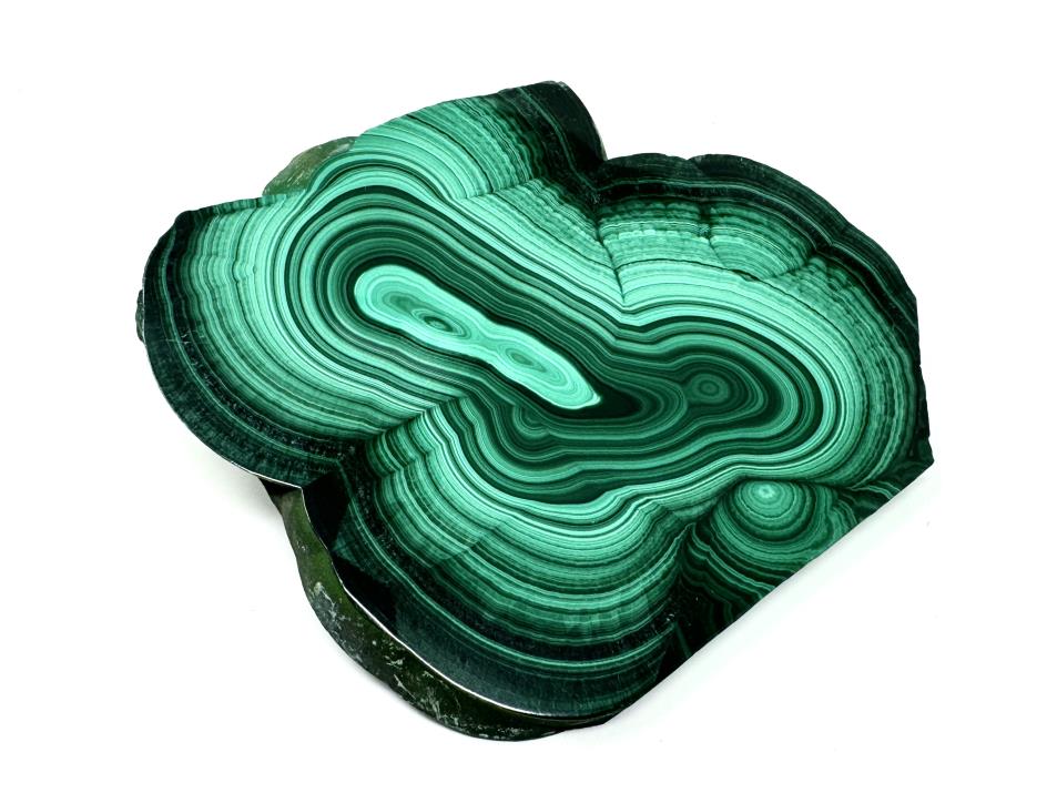 Malachite Crystal Slice 9.8cm