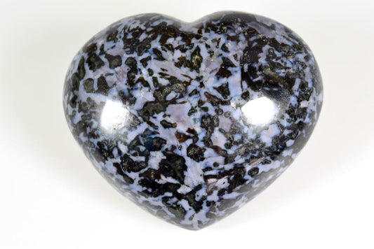 Indigo Gabbro Crystal Heart Large 8.8cm