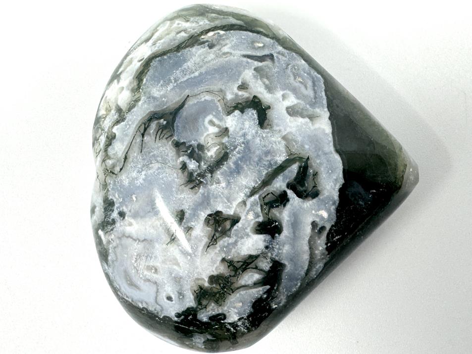 Moss Agate Crystal Heart 5.4cm