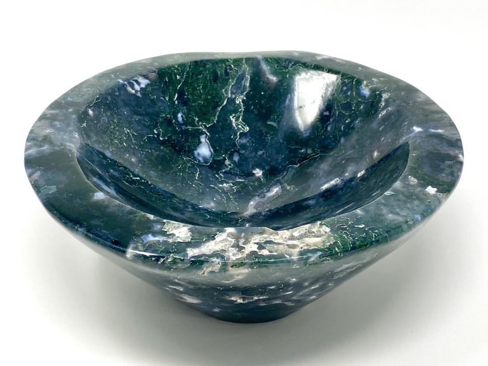 Moss Agate Crystal Bowl Large 22cm