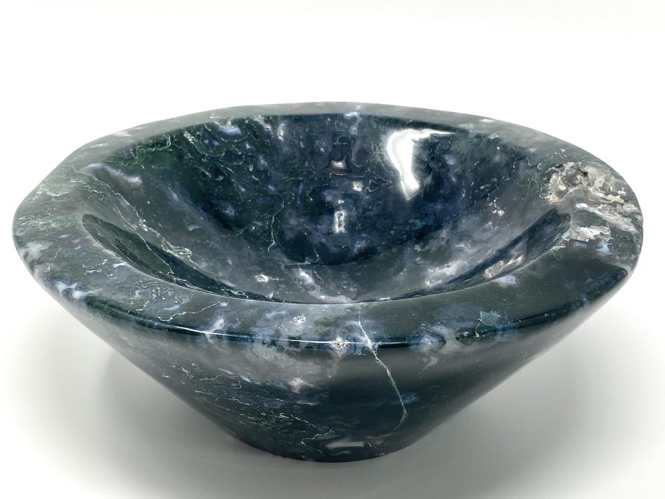 Moss Agate Crystal Bowl Large 22cm