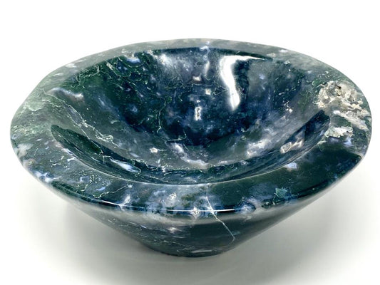 Moss Agate Crystal Bowl Large 22cm