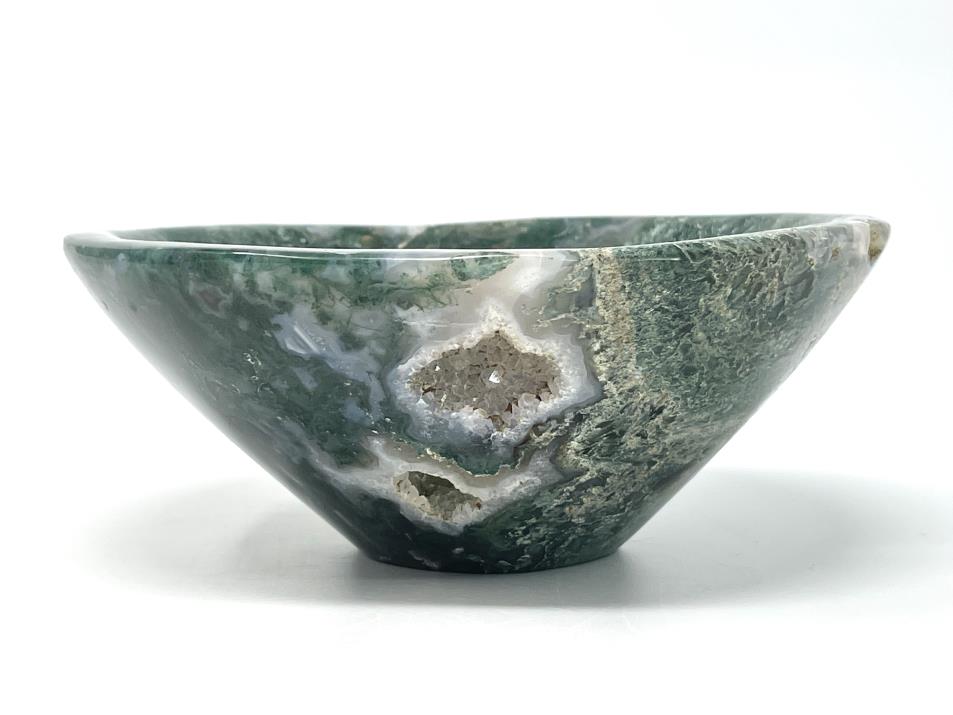 Moss Agate Crystal Bowl Large 16.9cm