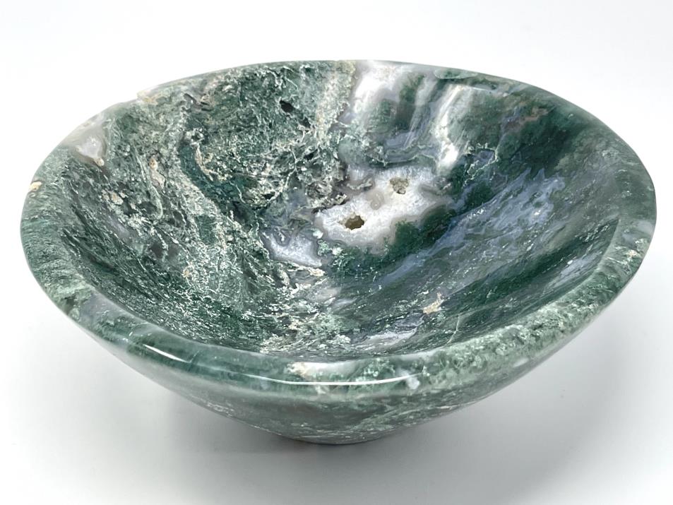 Moss Agate Crystal Bowl Large 16.9cm